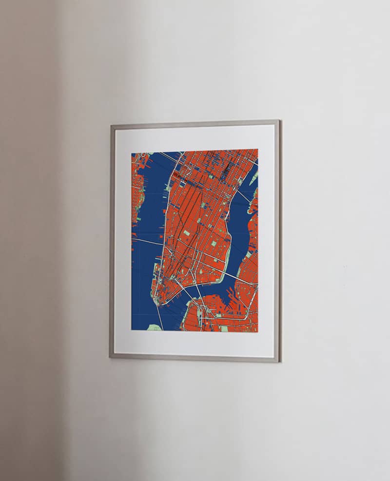 8 x 8 Custom Map Wall Art – bribol