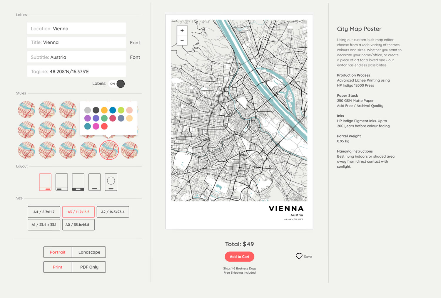 City Map Maker Update - Craft & Oak